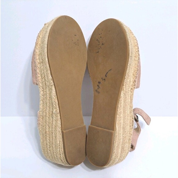 Soludos Anthropolog Womens 8 Panarea Wedge Platform Espadrilles Pompoms Sandals - Picture 10 of 11